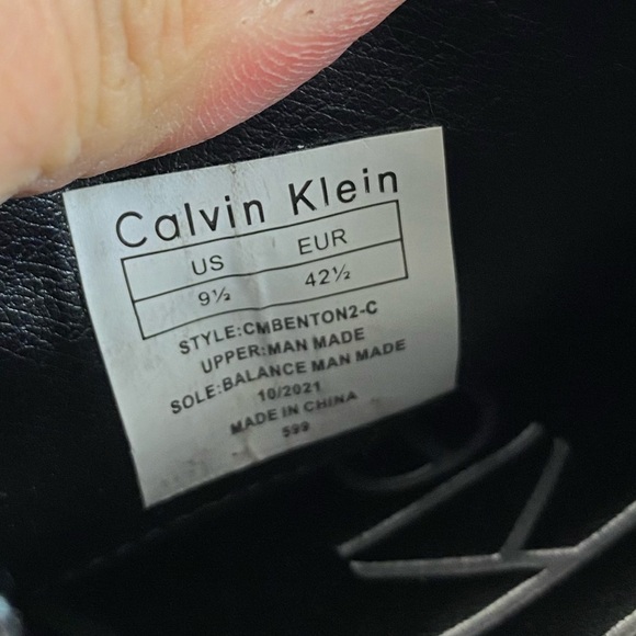 Calvin Klein Men’s Black Benton‎ 2 Oxford Dress Shoe Sz 9.5 - Picture 11 of 12
